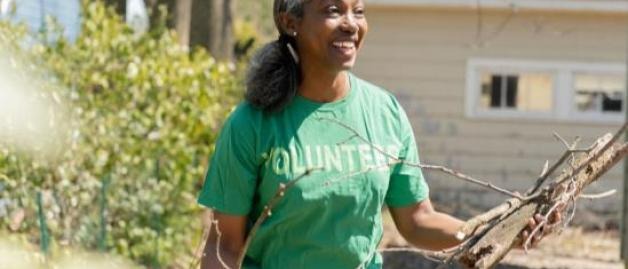 female volunteer
