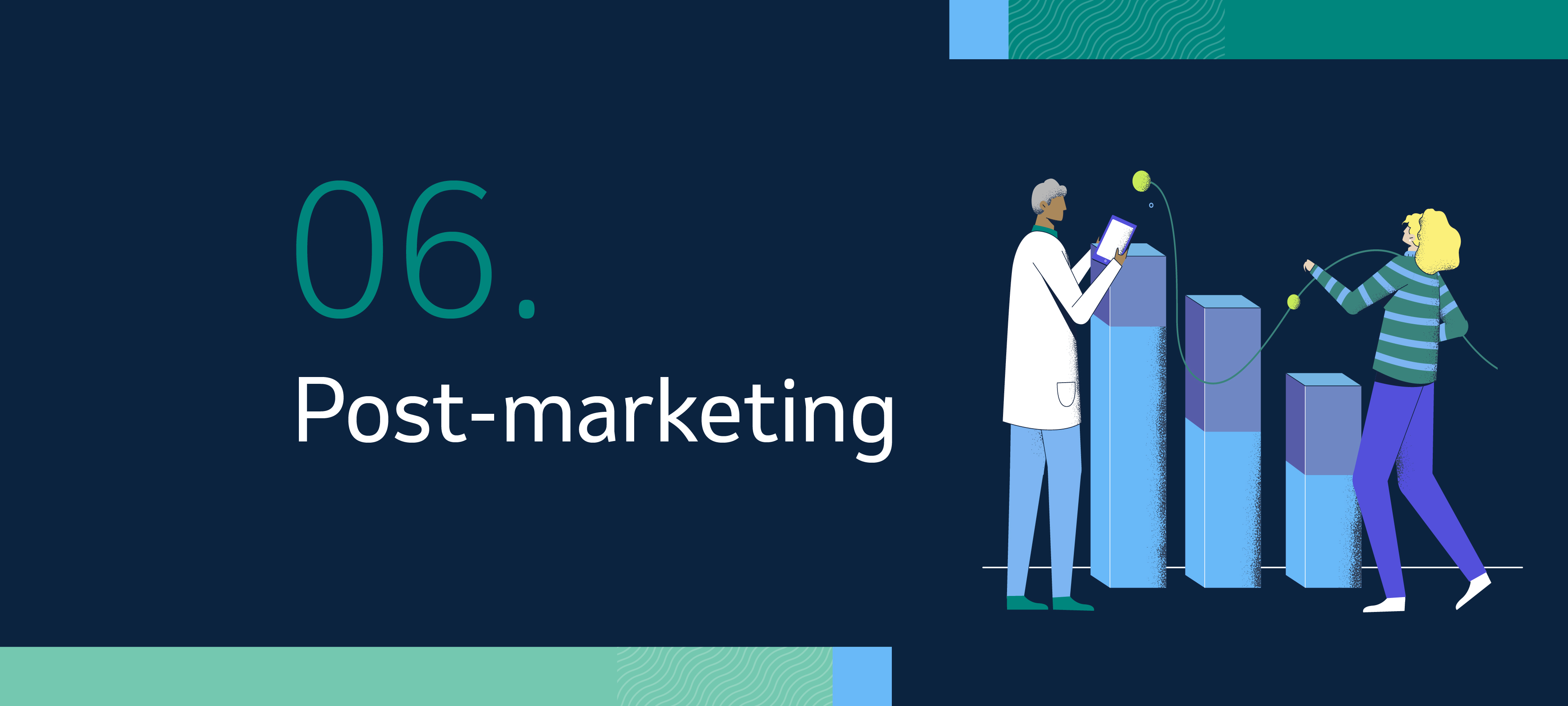 Illustration of people working -- Post-marketing