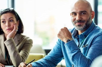 employees meeting in office