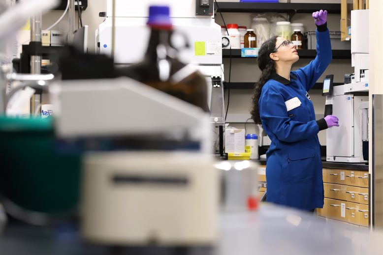Women working in lab