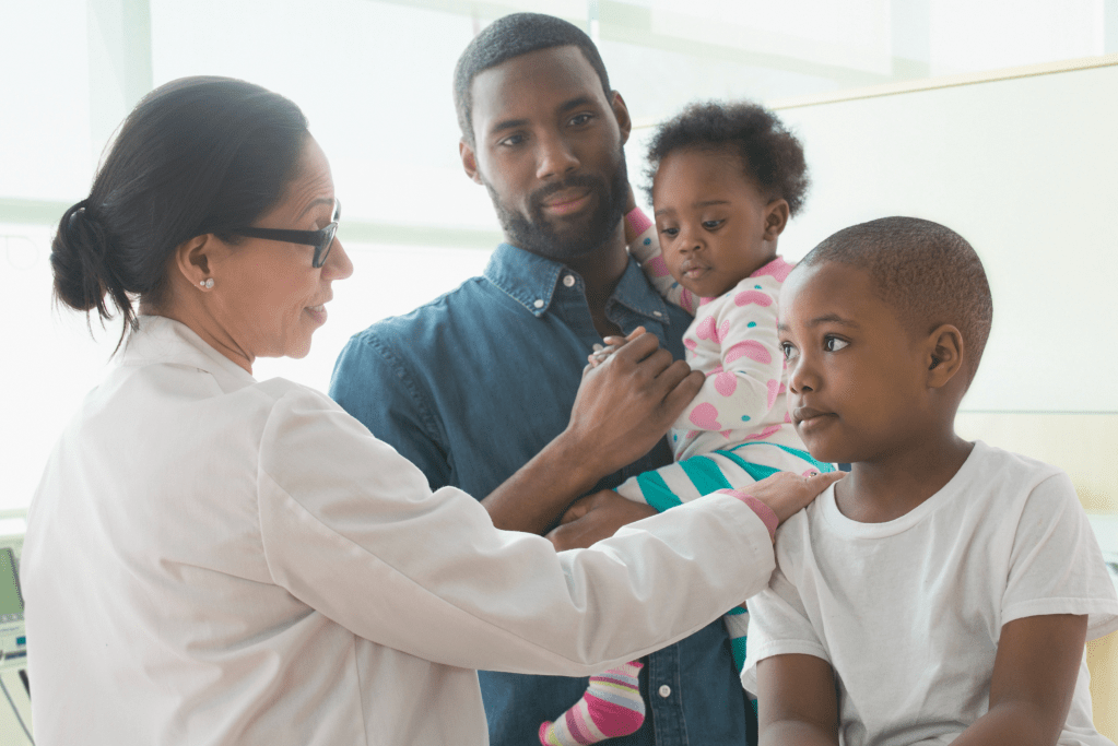 doctor and children