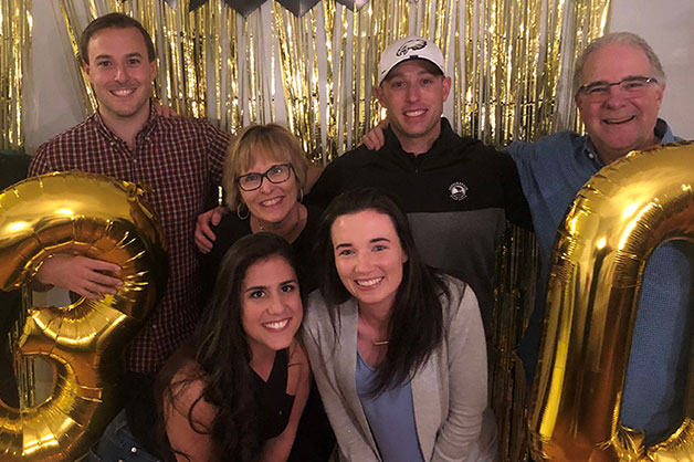 Carolyn with family at a celebratory event