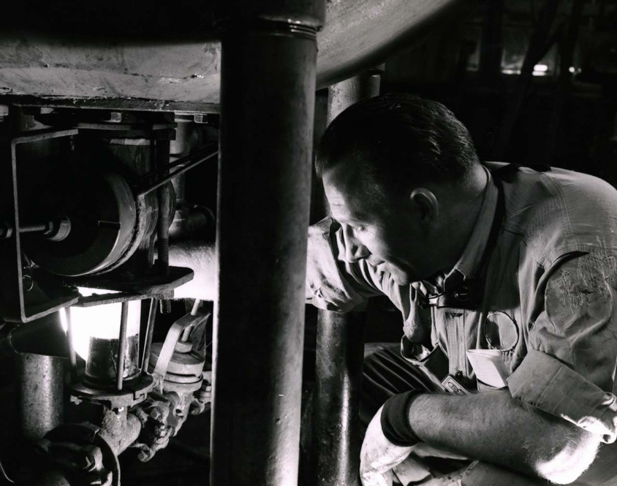 MSD employee working with machinery