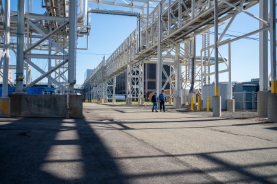 Large power plant outside