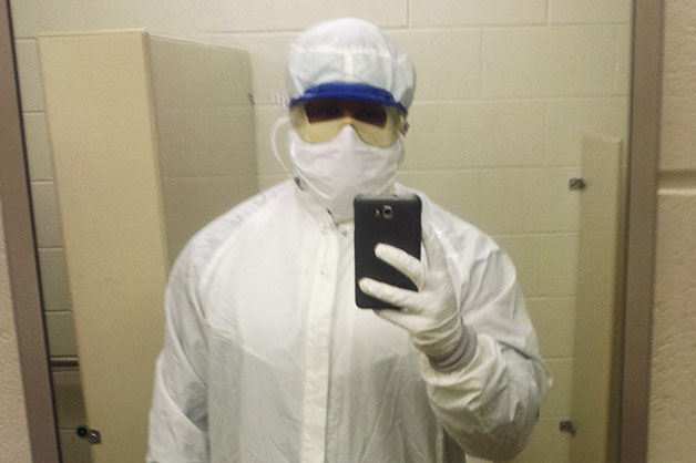 Kurtis Oakley taking a selfie at work
