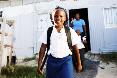 A girl ready for school