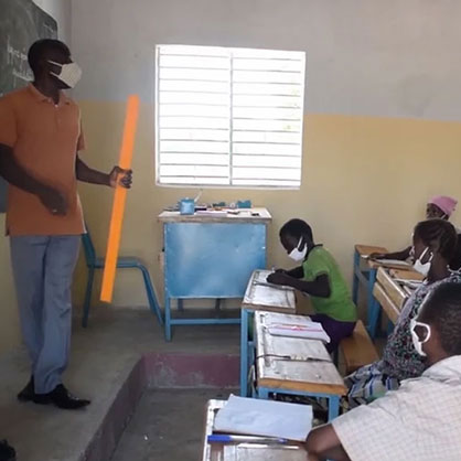 Children learning in Burkina Faso