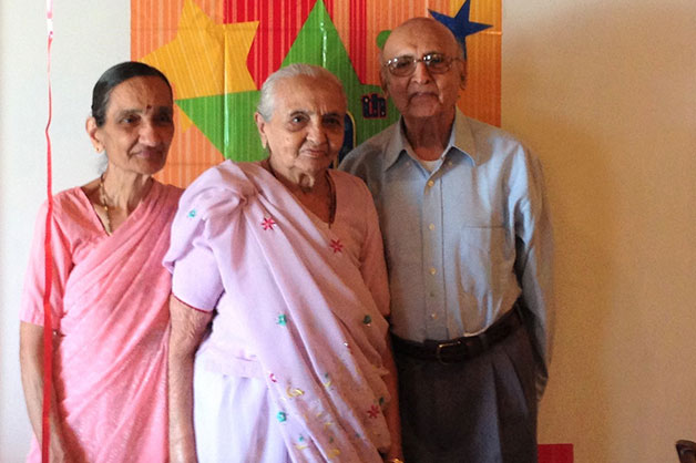 Grandparents celebrating a birthday