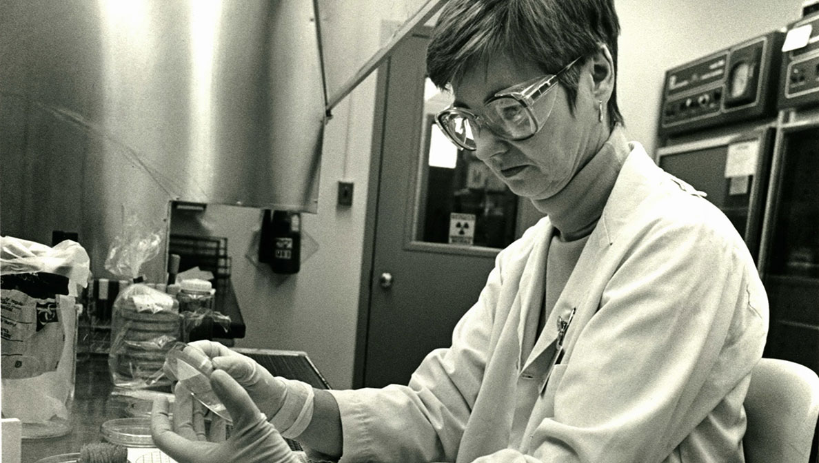 A woman scientist working in a lab