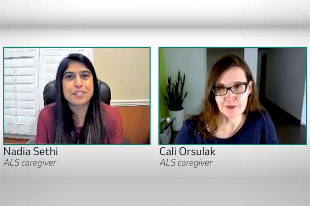 Nadia and Cali on a virtual call