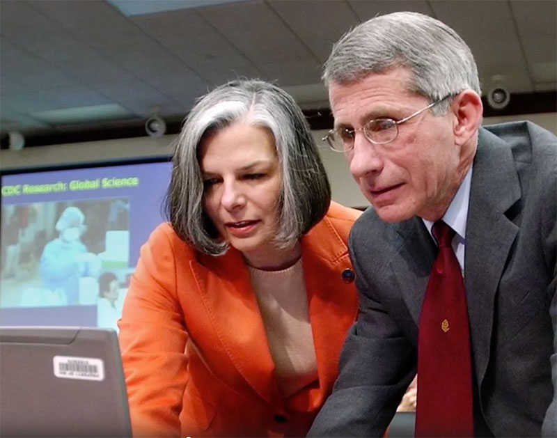 Dr. Gerberding and Dr. Fauci working together