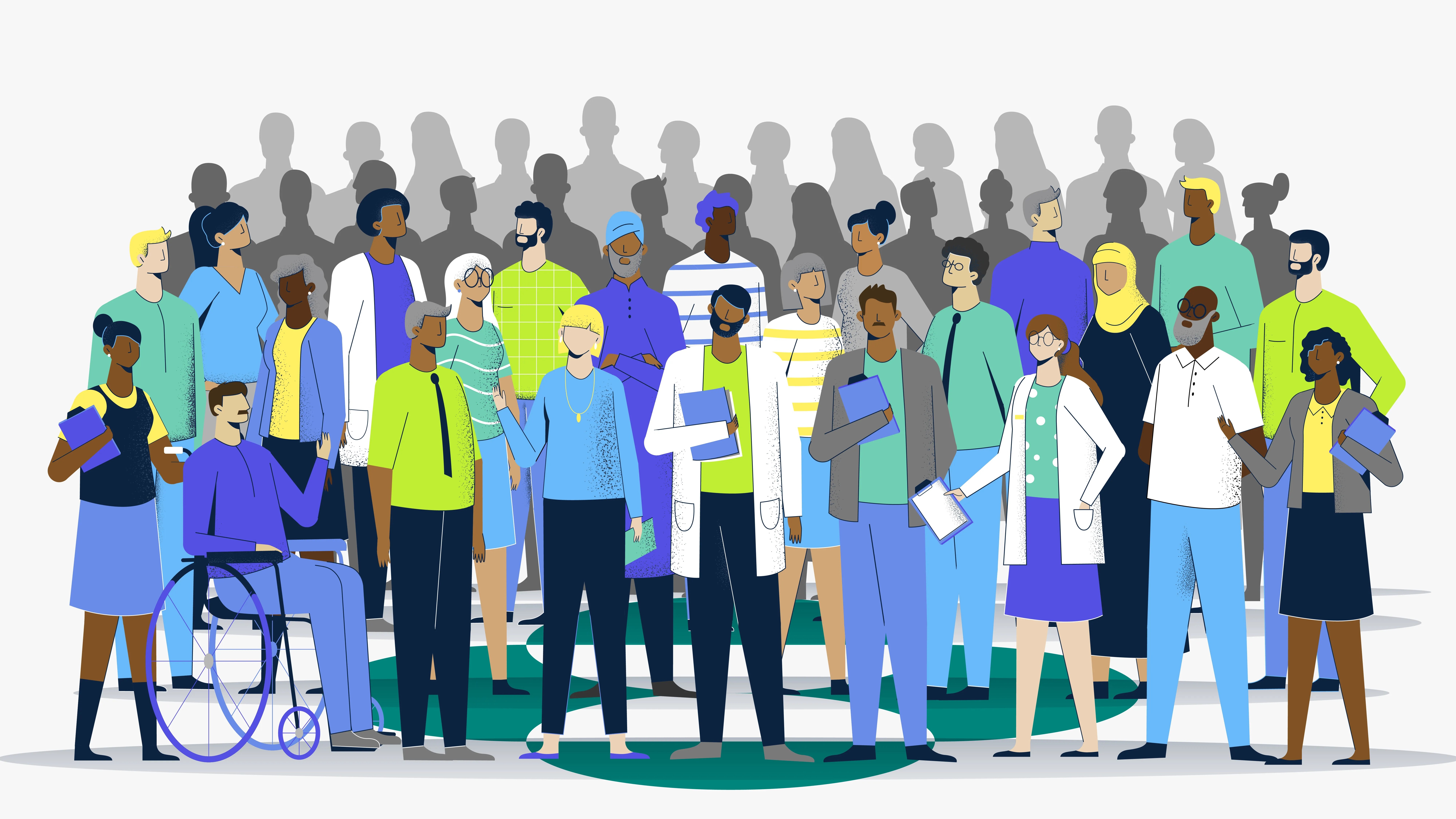 large group of people illustration