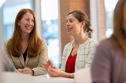 two women having a meeting at work