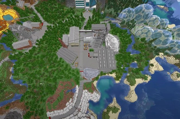 Minecraft replica of what looks like MSD property, for students to explore