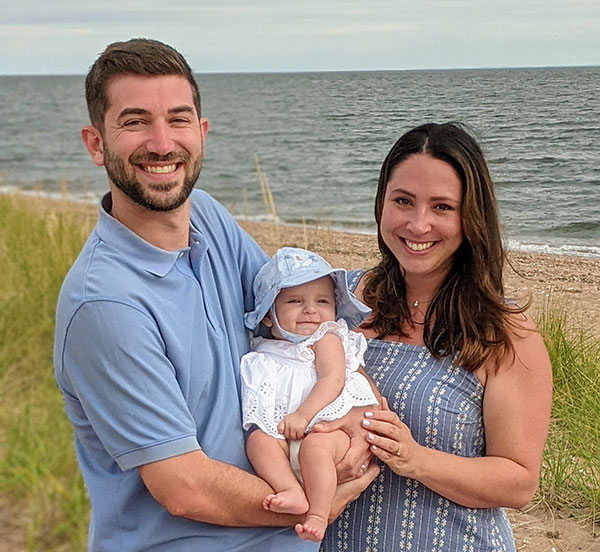 Steve and his family on the beach