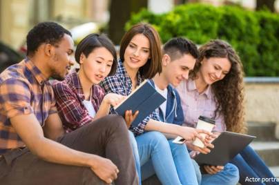 young adults hanging out