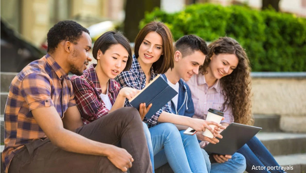 young adults hanging out