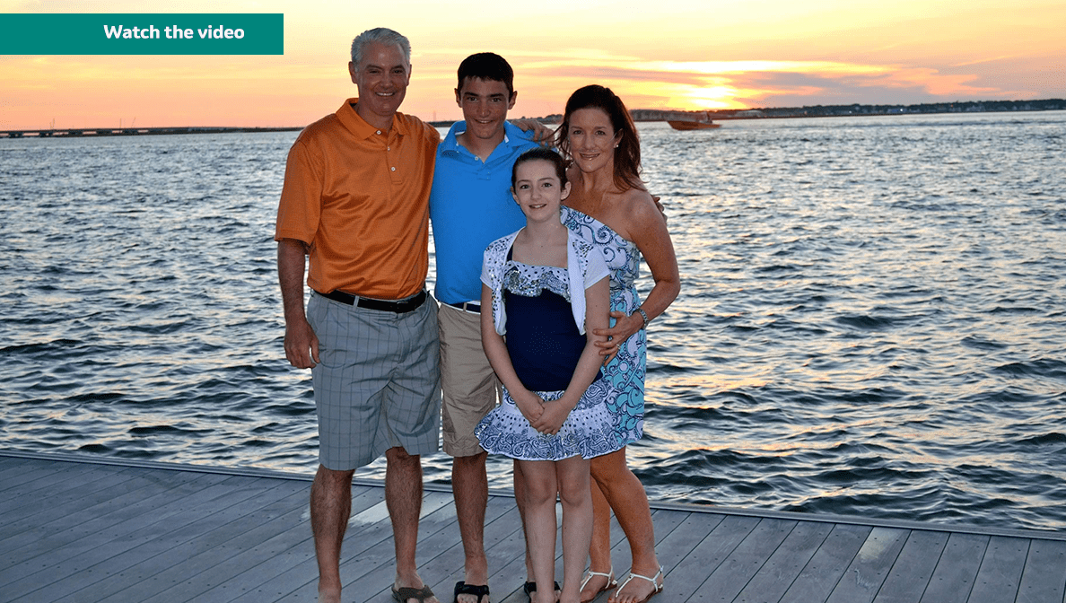 Colleen with her husband and children