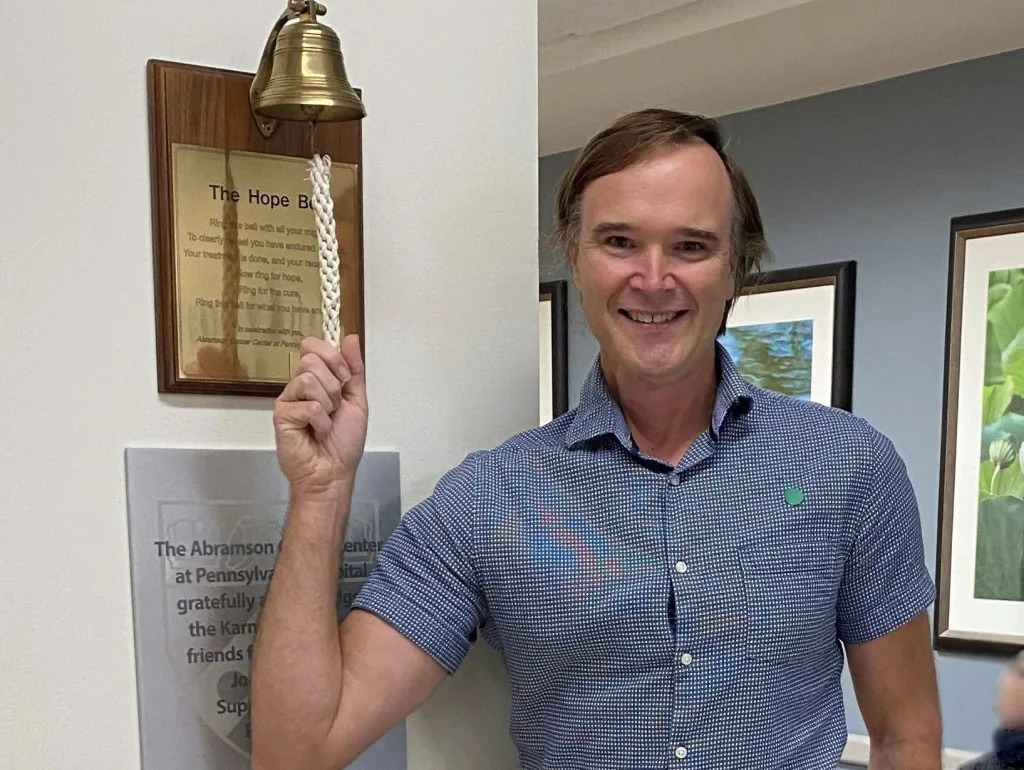 Chet Kitchen ringing the Hope Bell