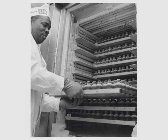 Scientist working in lab site