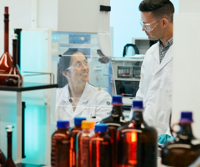 Scientists working together