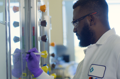 scientist working in lab