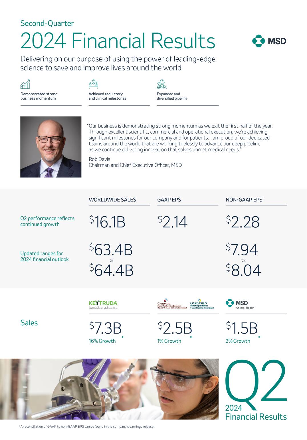Q2 2024 Sales And Earnings Infographic