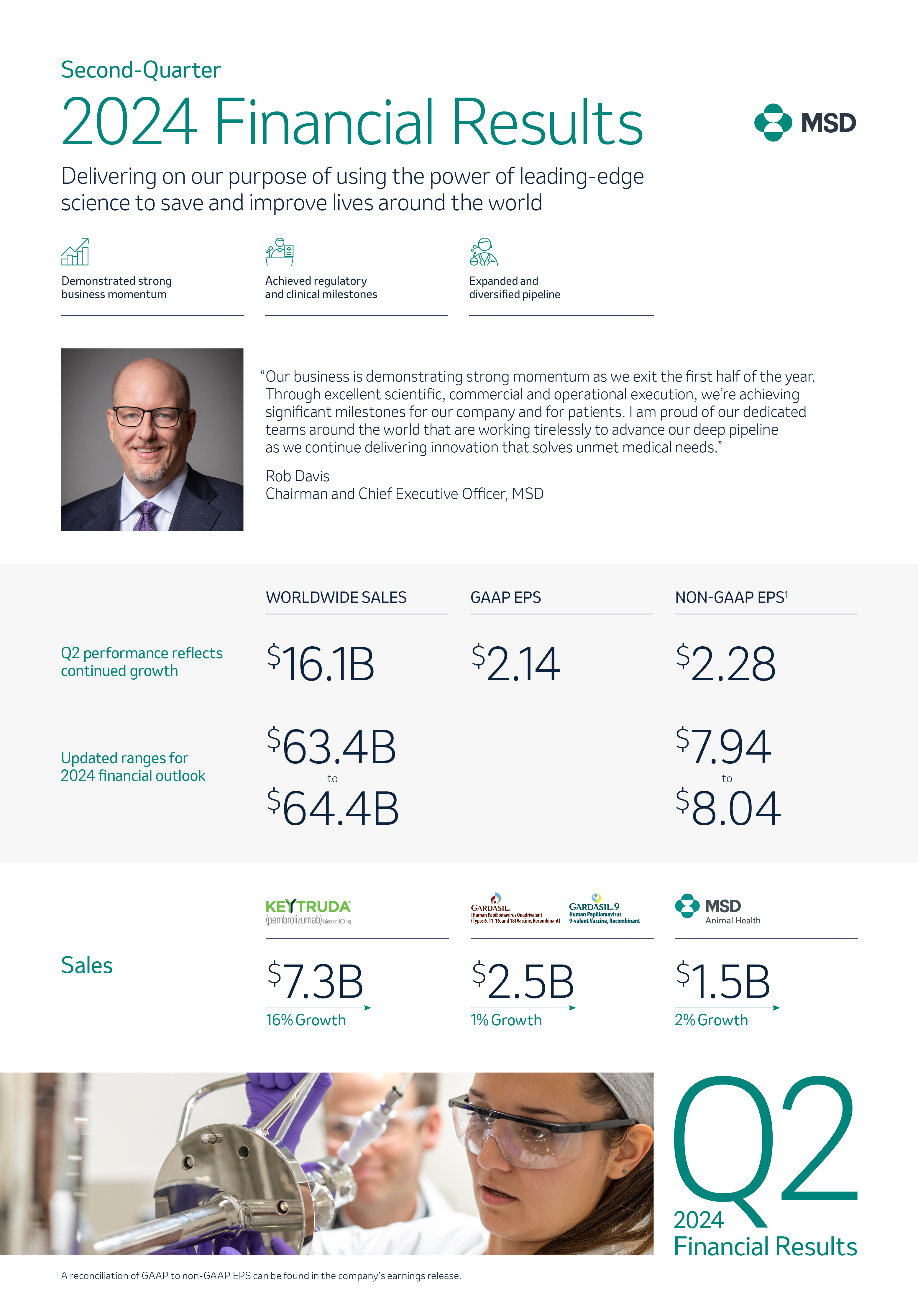 Q2 2024 Sales And Earnings Infographic