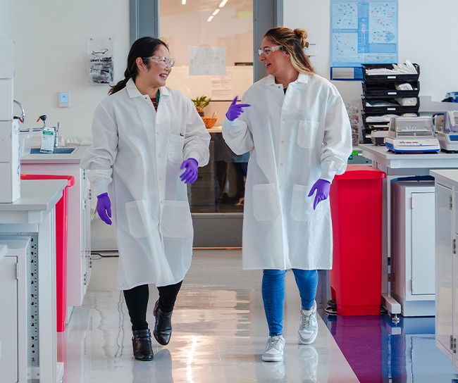 Two scientists in lab