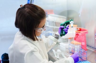 Scientist working in the lab