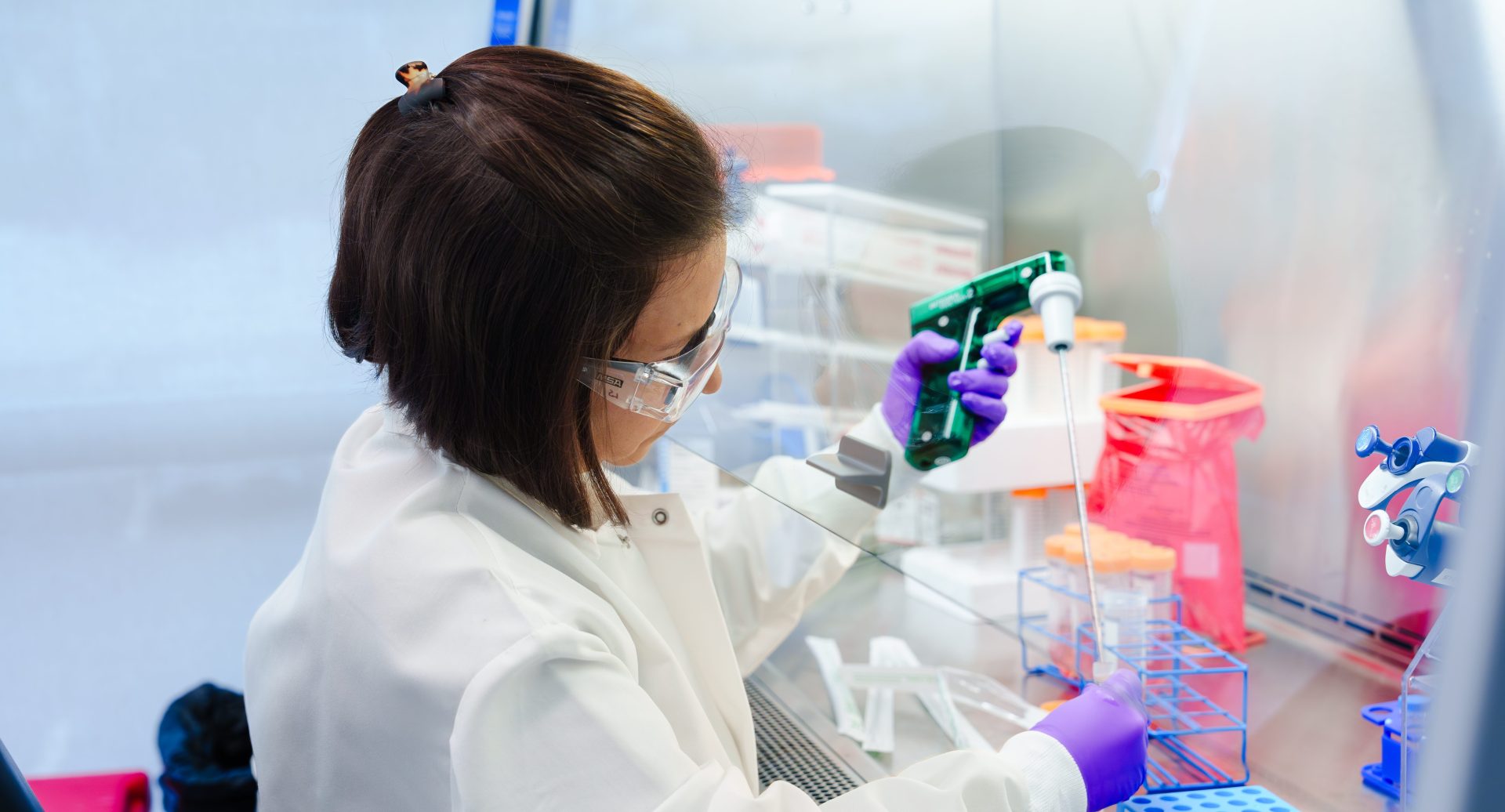 Scientist working in the lab