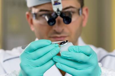 Scientist working in the lab