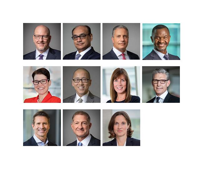 headshots of the 11 members of the executive team