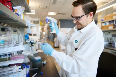 Researcher in lab