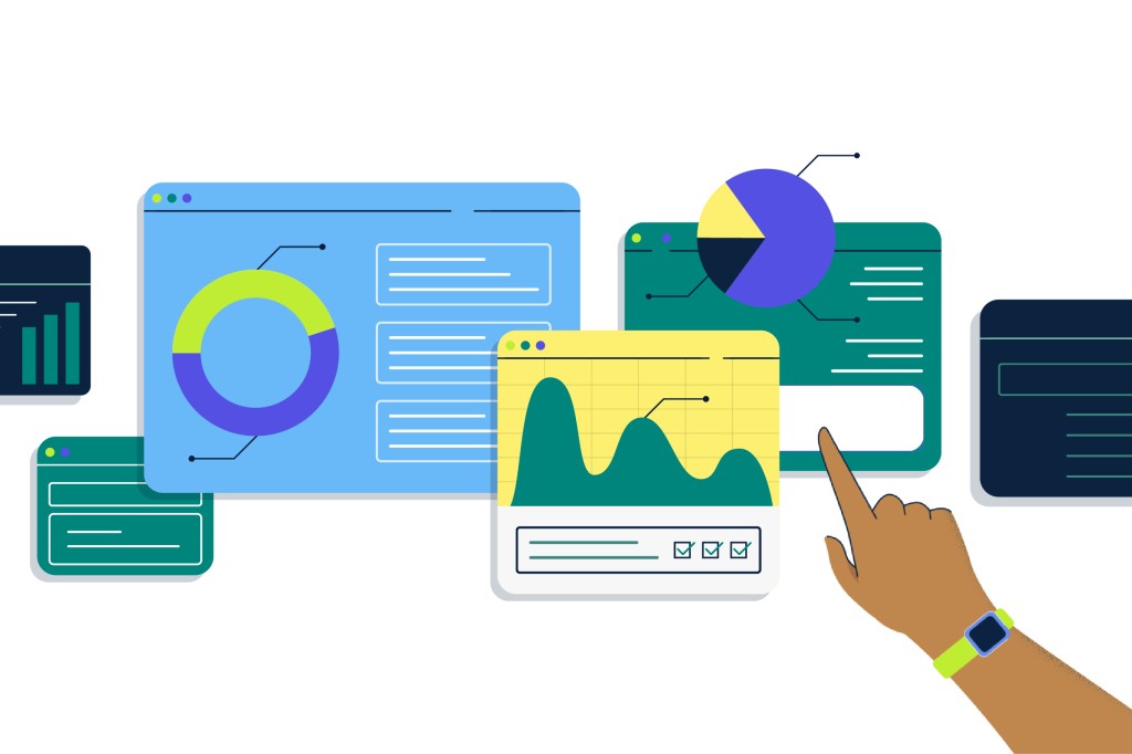 computer screen of data