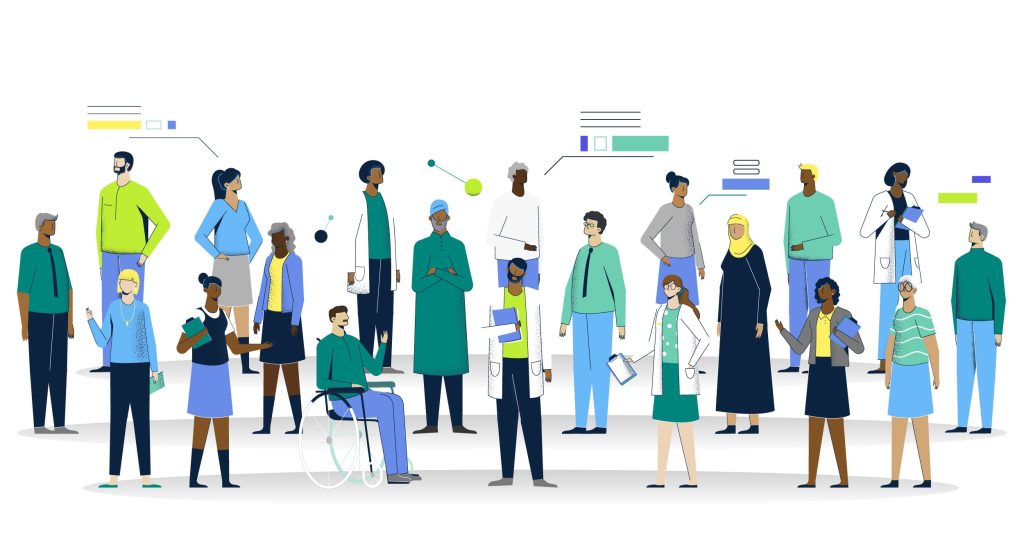 diverse crowd animation