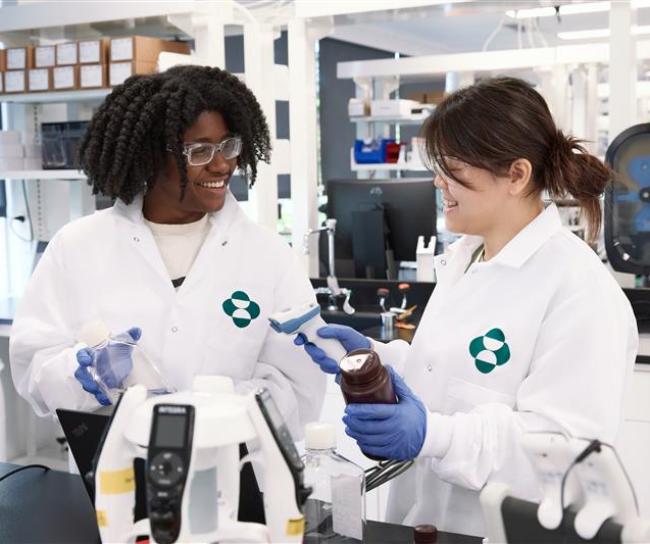 two scientists working in a lab