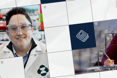 Collage of crossword puzzle and researcher