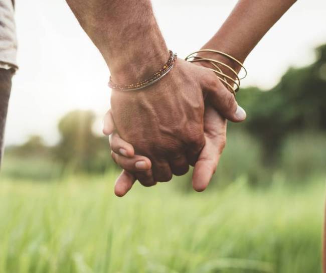 Close up of hand holding